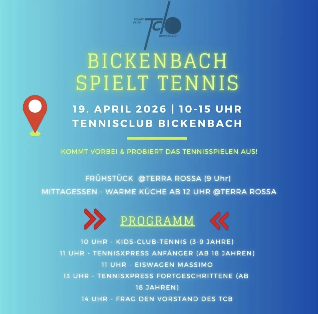 Bickenbach spielt Tennis