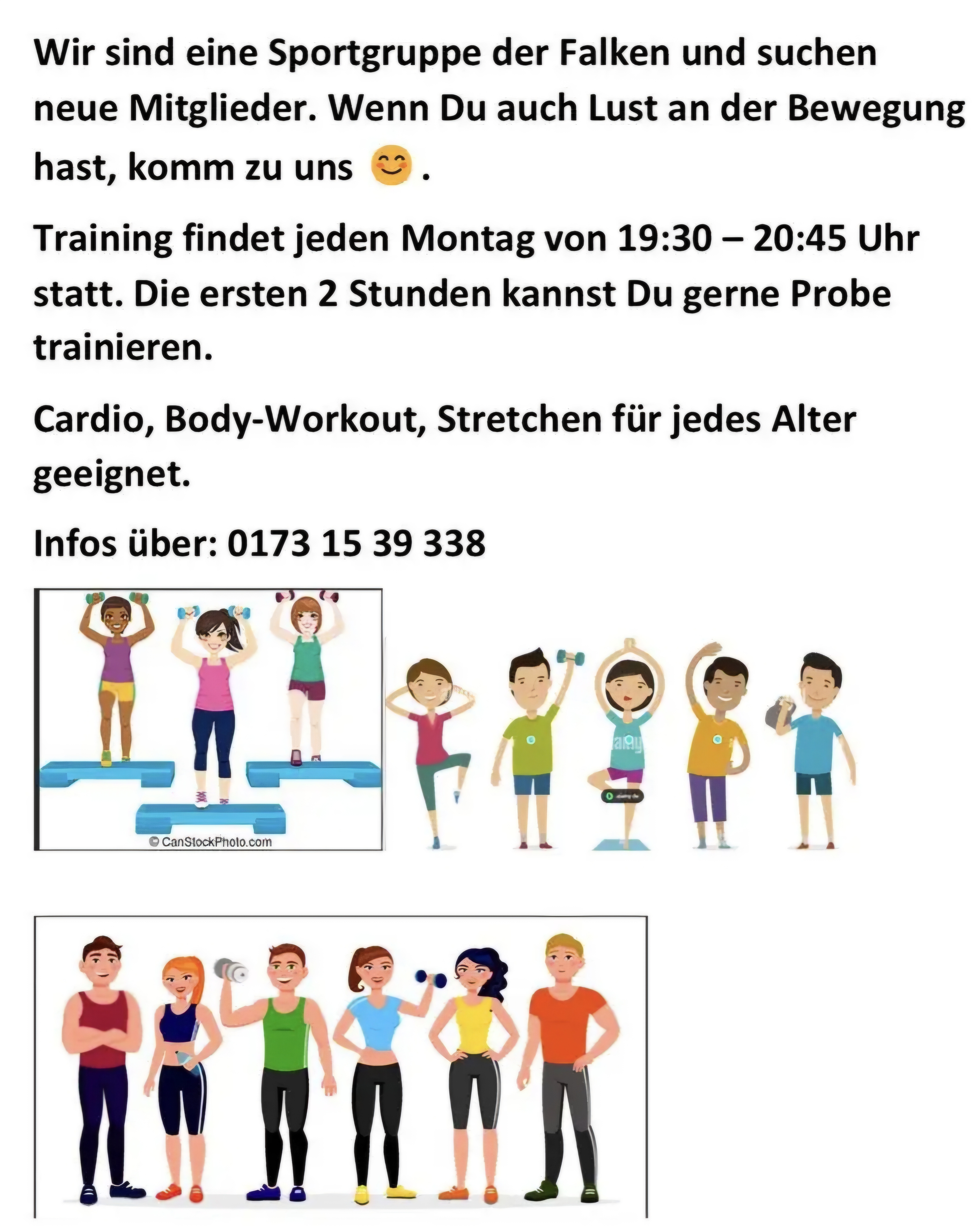 Cardio Sportgruppe der Falken