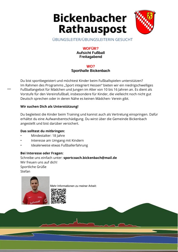 Stellenanzeige Übungsleitung