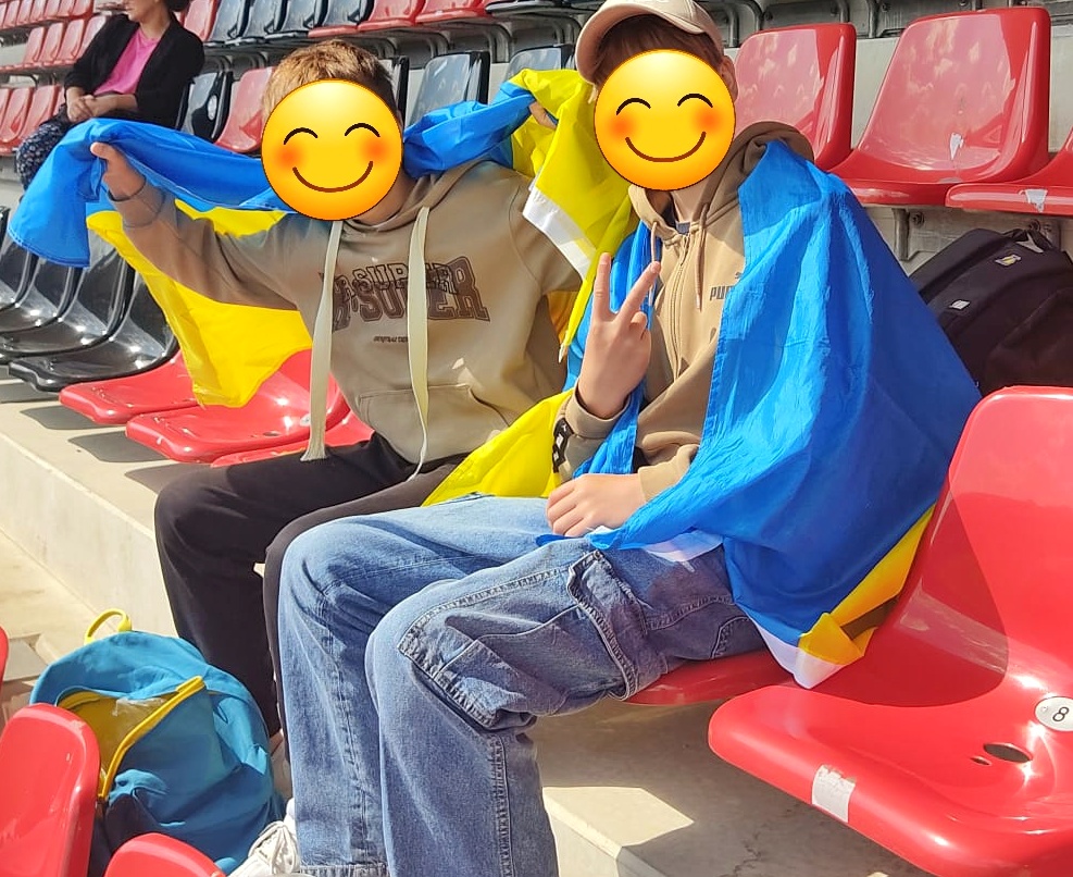 Ausflug zum öffentlichen Training der ukrainischen Fußballnationalmannschaft